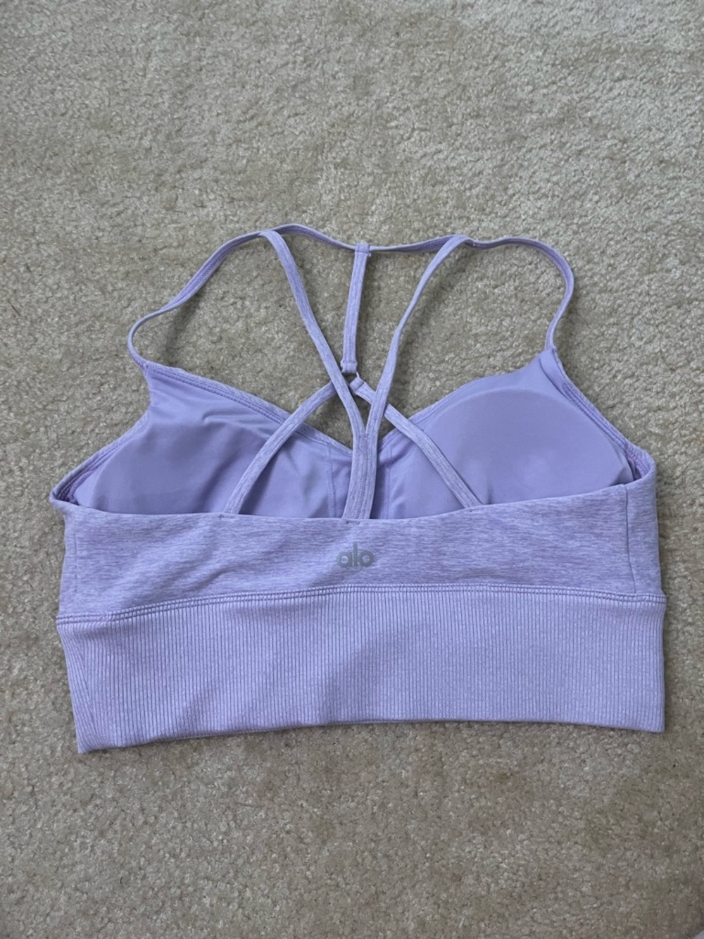 ALO Yoga Alosoft Heathered Lilac Workout SET - Picture 6 of 7